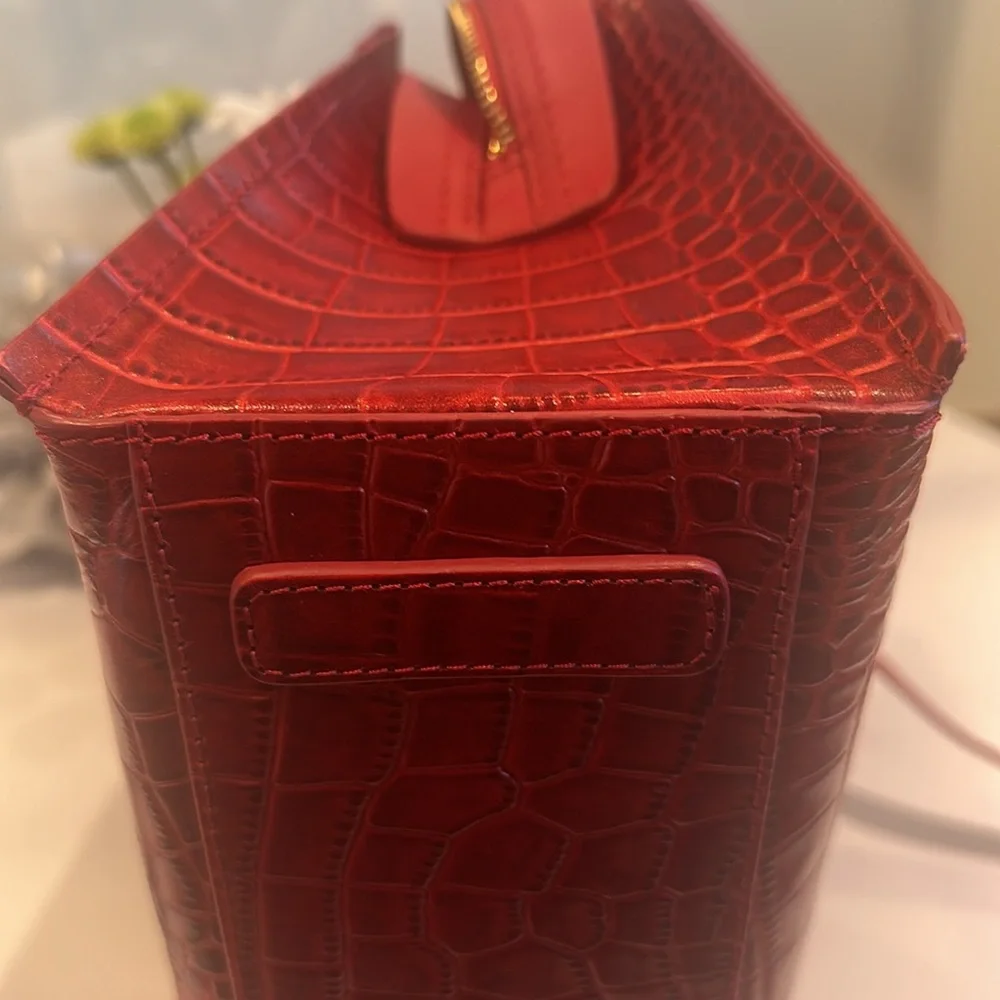 Radley London Agnes Red Croc-Embossed Leather Bag